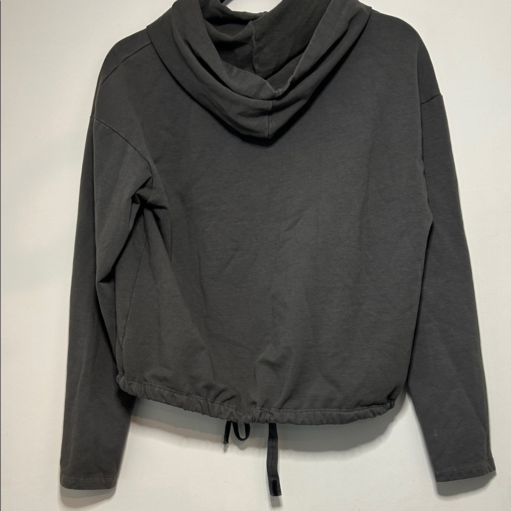 Stateside Gray Women's Funnel Neck Draw String Hoodie Top Size S - Picture 6 of 13